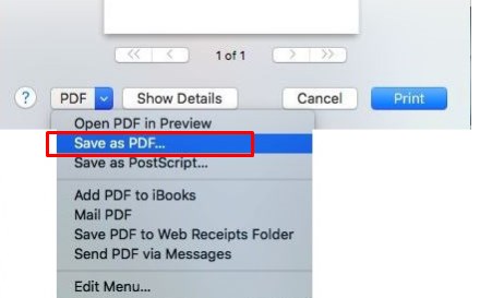 Печать в PDF: Mac OS X, IPhone (IOS) и Android
