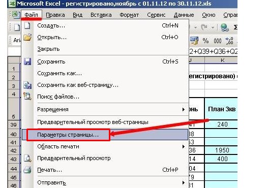 Как настроить Excel для печати на всю страницу